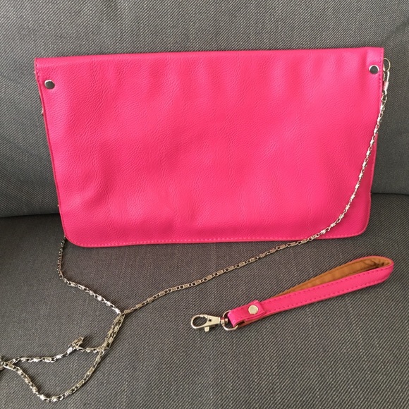 Pink leather purse/clutch - Picture 3 of 3