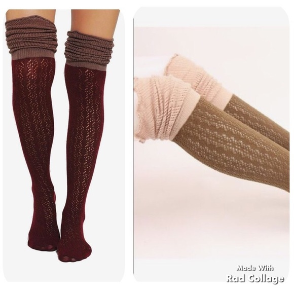 Accessories - Tall, thigh high , layered Boot socks over knee