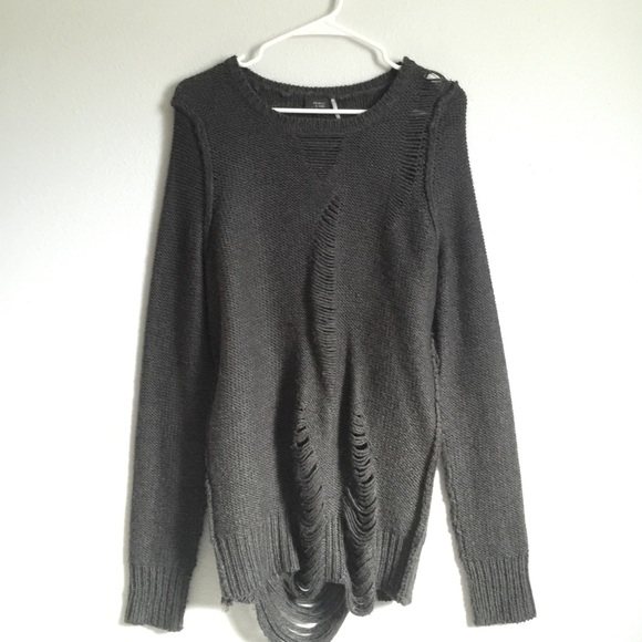 Distressed sweater