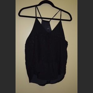 Black lace tank top