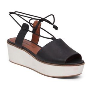 New Lucky Jaxson platform wedge size 7 black