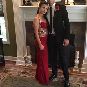 Jovani red prom dress