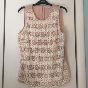 Loft sleeveless crochet blouse Loft sleeveless crochet blouse