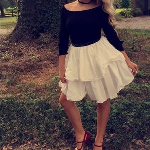 Black and white Sherri Hill 50641