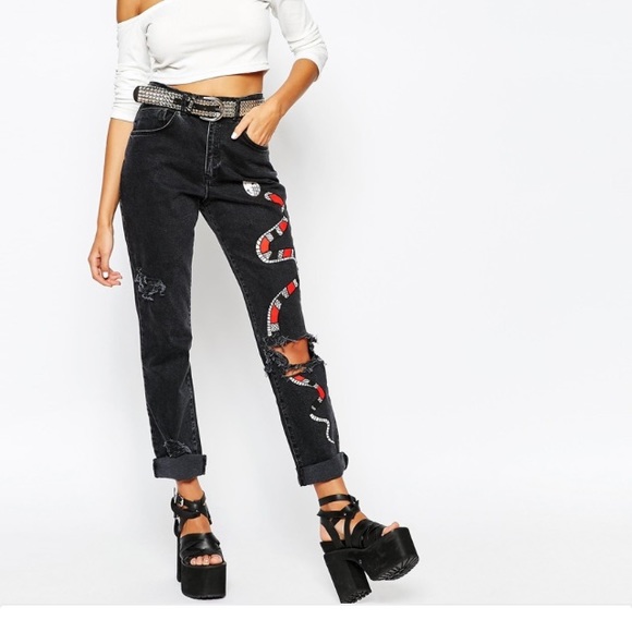 ragged priest snake jeans