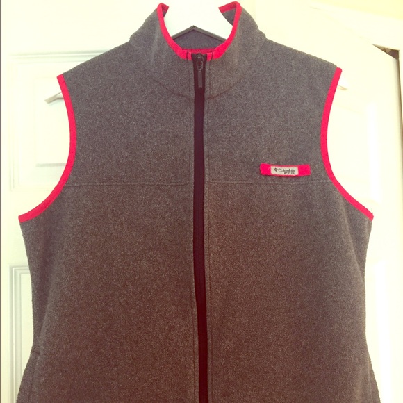 Columbia Gray vest with pink detailing