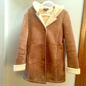 Sale! Cozy faux Sherpa-lined Lands' End coat