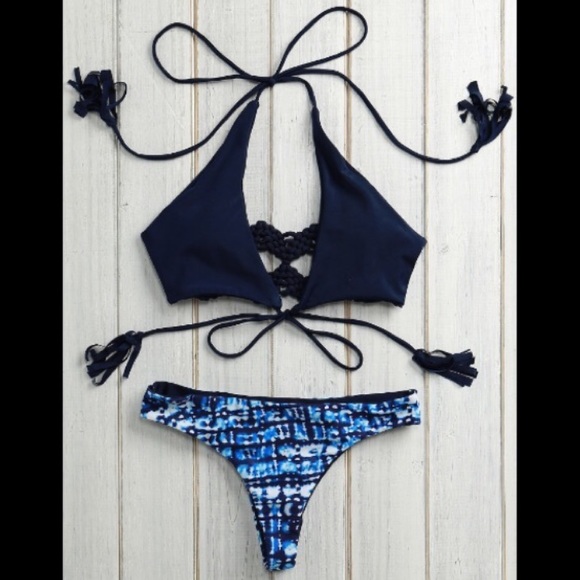 Strappy Crochet Bikini Top