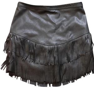 Faux Leather Fringe Skirt. Ask for discount!