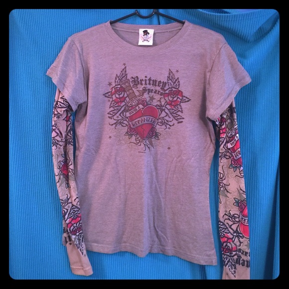 Britney Spears Womanizer tattoo concert shirt