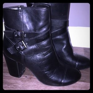 Black Leather Boots Size 7