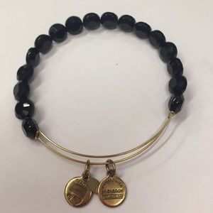 Alex and Ani black beaded bracelet