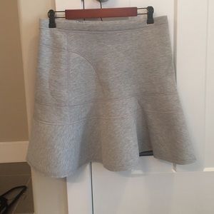 Grey peplum sweater skirt