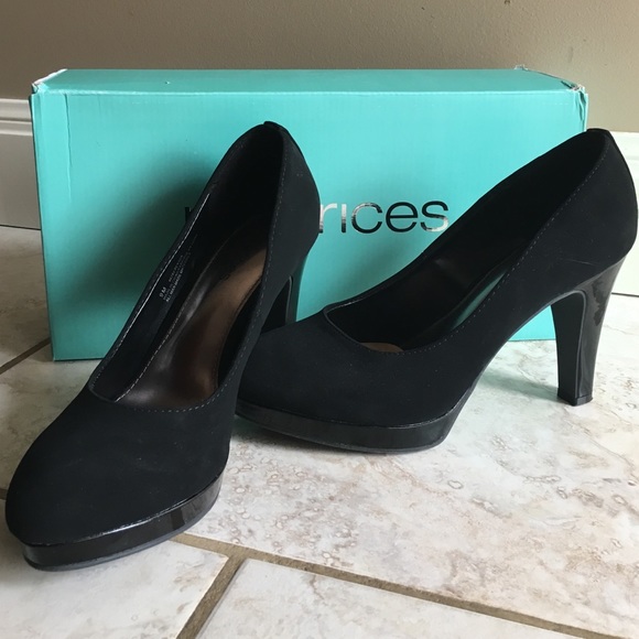 Black platform pumps from Maurices worn once!