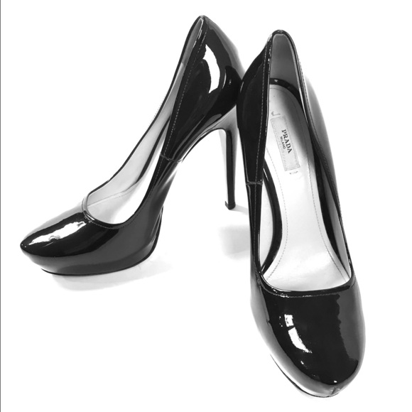 Prada Patent Leather Platform Pumps