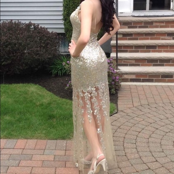 Gold sparkling gown