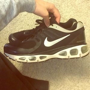 Black and white Nike shoes