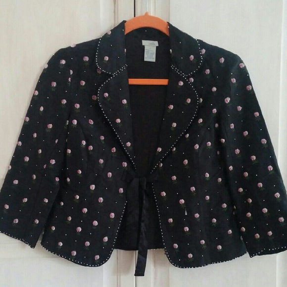 Anthropologie Silk Rosette Top