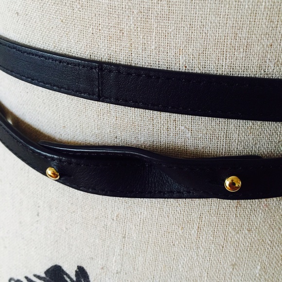 Giorgio Armani black leather belt adjustable gift