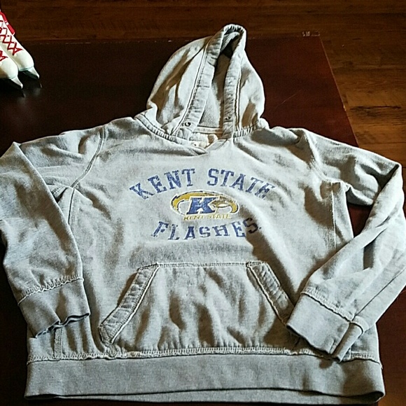 Kent State vintage lettering fitted hoodie