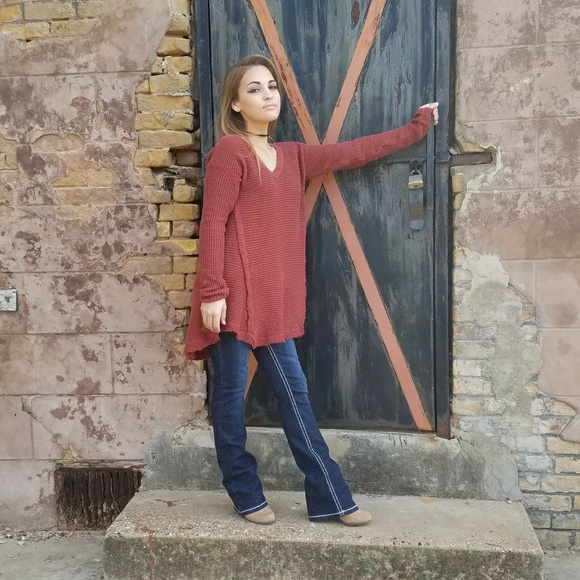 Rust Knit Sweater Top - Picture 4 of 4