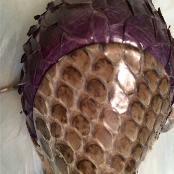 Massimo Dogana Purple & Natural Python stiletto - Picture 3 of 3