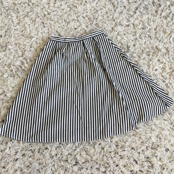 Striped a line skirt