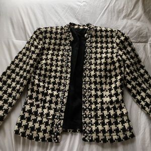 Stunning Chanel Inspired Houndstooth Jacket Blazer