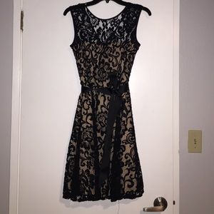 Black & Nude cocktail dress