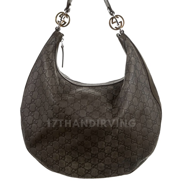 Gucci Guccissima GG Twins Hobo in Military