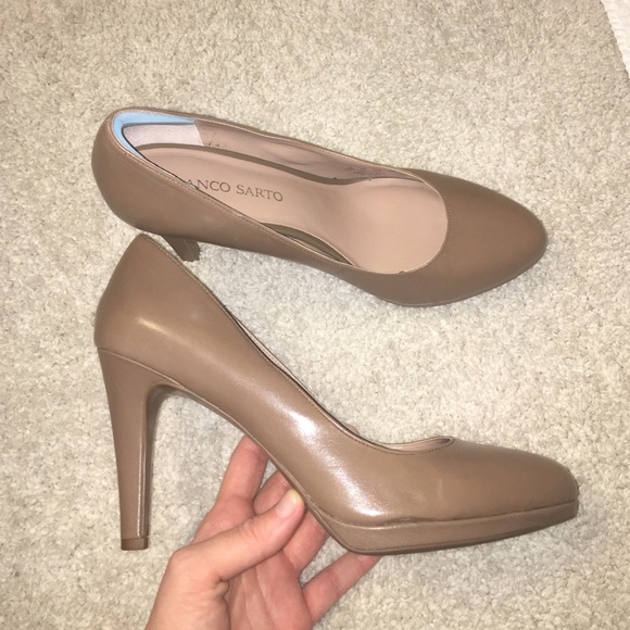 Leather Franco Sarto Tan Heels
