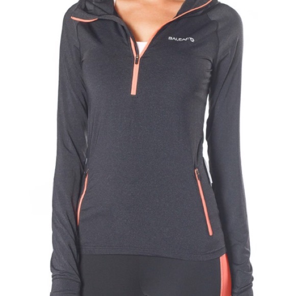 Baleaf workout top, gray and coral
