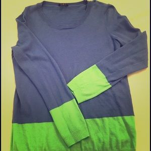 Talbots green and blue sweater