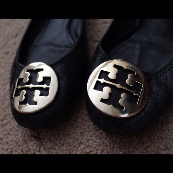 Tory Burch Black Flats - Picture 2 of 3