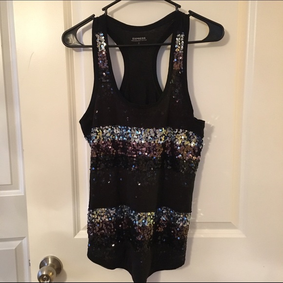 Express- sequin racerback top