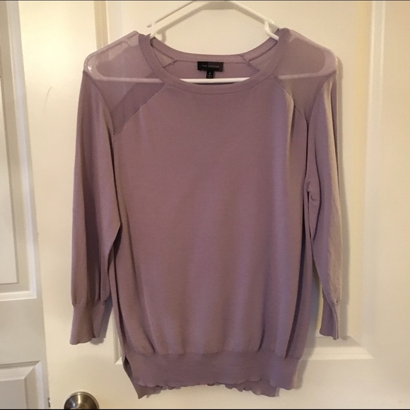 The Limited- Sheer Shoulder Sweater