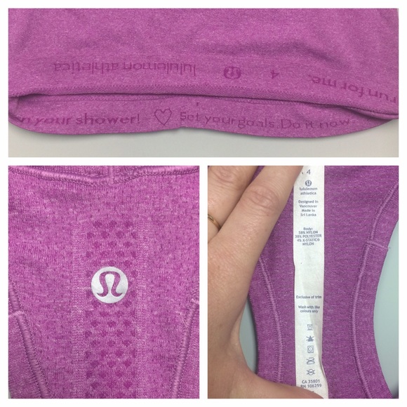 NWOT Lululemon Swiftly Tech Purple Tank - Picture 4 of 4