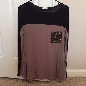 Sequined pocket tunic