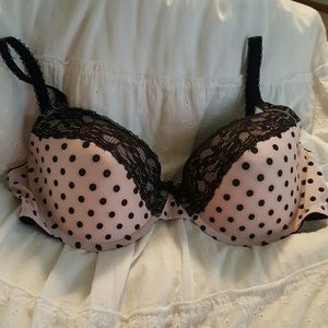 *$5 Sale*  Pink black lace bra