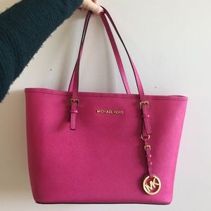 Michael Kors tote bag hot pink