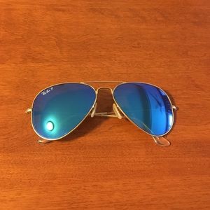 Ray-Ban blue mirrored lens sunglasses *polarized*