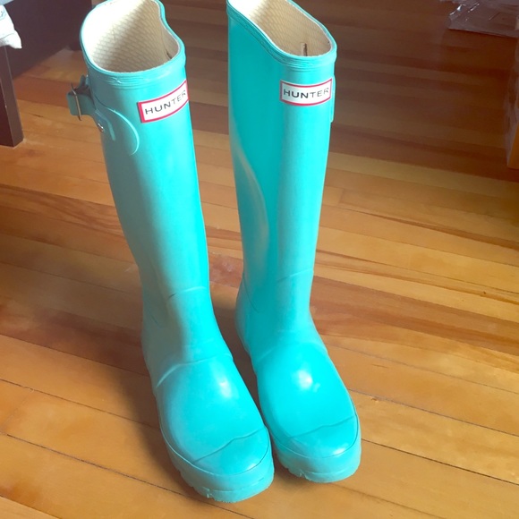 Hunter Shoes - HUNTER Tiffany blue boots