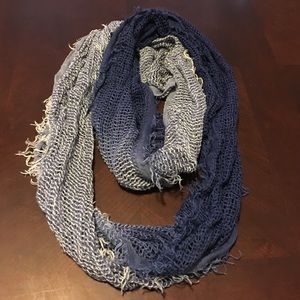 Ombré blue and white scarf
