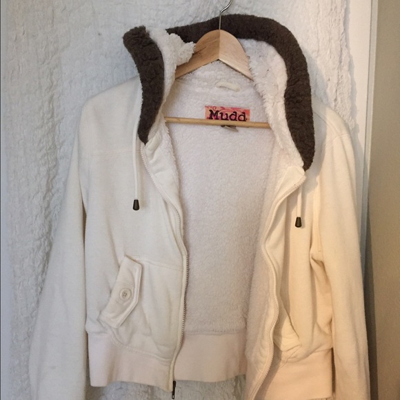 Juniors faux fur lined hoodie