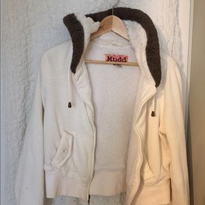 Juniors faux fur lined hoodie