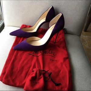 Christian Louboutin "Iriza" 100mm purple suede