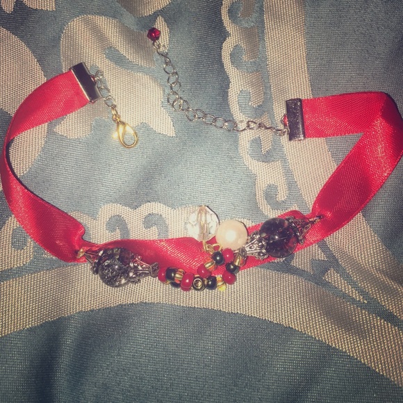 Red 'Jamaican Me Crazy' Choker❤️💚💛✨ - Picture 1 of 4