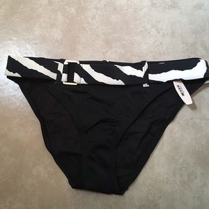 Victoria's Secret Swim Bottom Belted/Zebra