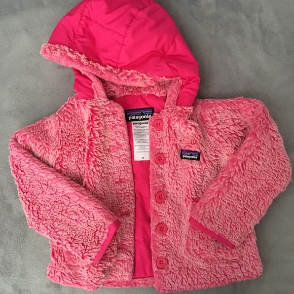 Patagonia Girls 3T toddler Pink Fuzzy Jacket