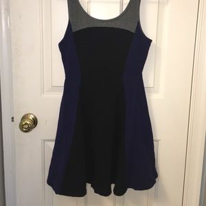 Black, navy blue and gray dress